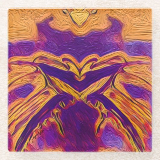 Butterfly-effect Glazen Onderzetter (Voorkant)