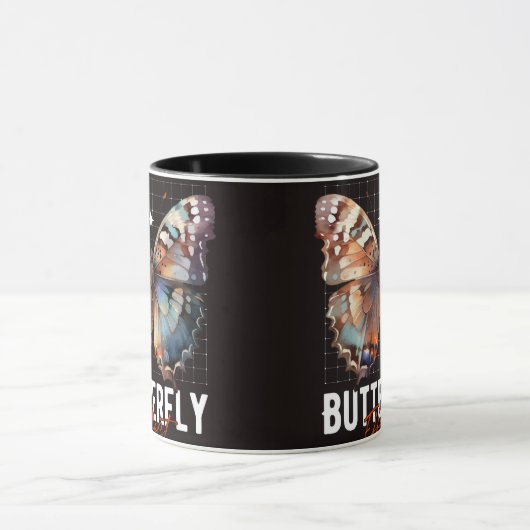Butterfly effect mug mok (Midden)