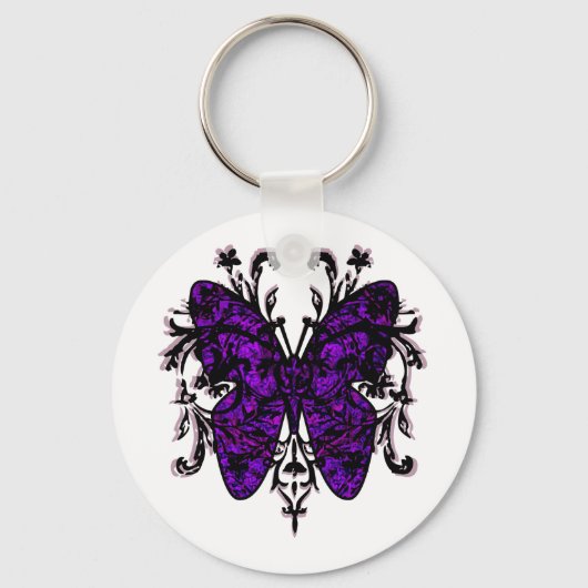 Butterfly-effect (paars) sleutelhanger (Voorkant)