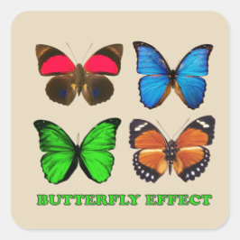 Butterfly-effect Vierkante Sticker