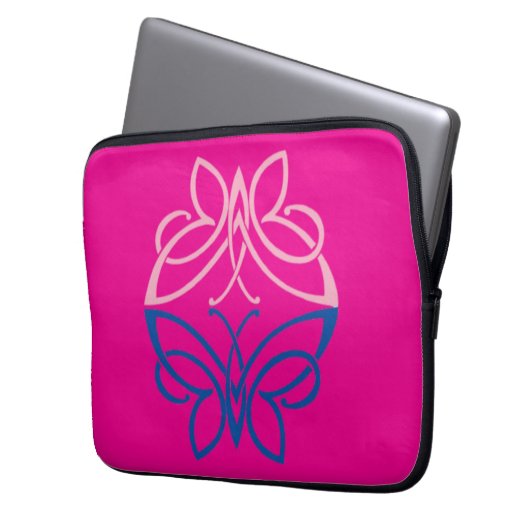 Butterfly Electronics Bag Laptop Sleeve (Voorkant Links)