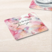 Butterfly Elegant Papier Onderzetter (Schuin)