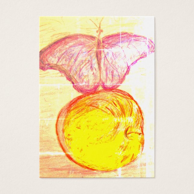 Butterfly en Apple Visitekaartjes (Voorkant)