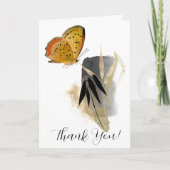 Butterfly en Bamboe Folded Wenskaart Kaart (Voorkant)