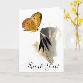 Butterfly en Bamboe Folded Wenskaart Kaart
