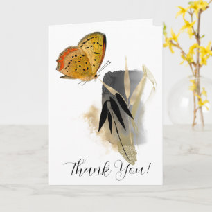 Butterfly en Bamboe Folded Wenskaart Kaart