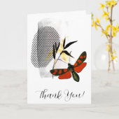 Butterfly en Bamboe Folded Wenskaart Kaart (Gele Bloem)