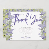 Butterfly en Bloemenmeisje Hartelijk dank Kaart (Voorkant / Achterkant)