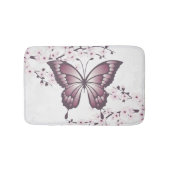 Butterfly en Cherry Blossom Mauve Badmat (Voorkant)