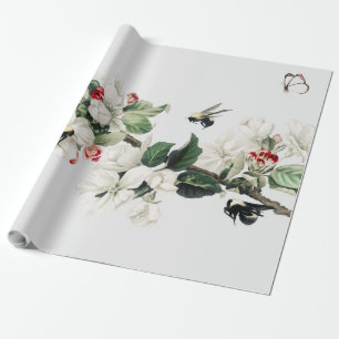 BUTTERFLY EN CHERRY BLOSSON Wrapping Paper Cadeaupapier