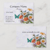 Butterfly en Daisies Visitekaartje (Voorkant / Achterkant)