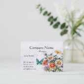 Butterfly en Daisies Visitekaartje (Staand voorkant)