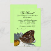 Butterfly en Daisy nieuwe adresaankondiging Aankondiging (Voorkant / Achterkant)