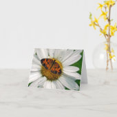 Butterfly en Daisy Note Kaart (Gele Bloem)