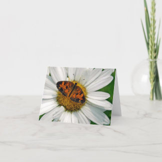 Butterfly en Daisy Note Kaart