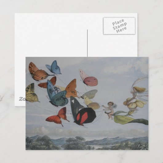 Butterfly en Fairy Queen Butterflies Fairies Briefkaart (Voorkant / Achterkant)