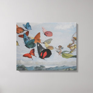 Butterfly en Fairy Queen Butterflies Fairies Canvas Afdruk