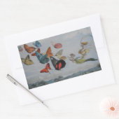 Butterfly en Fairy Queen Butterflies Fairies Rechthoekige Sticker (Envelop)