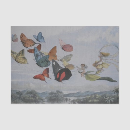Butterfly en Fairy Queen Butterflies Fairies Tissuepapier (Voorkant)