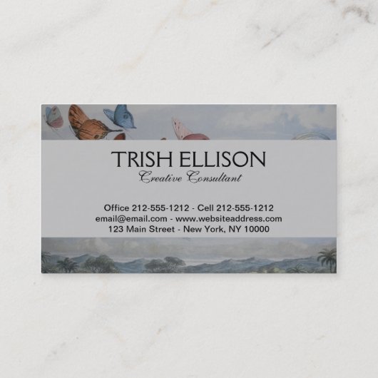 Butterfly en Fairy Queen Butterflies Fairies Visitekaartje (Achterkant)