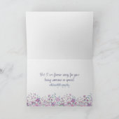 Butterfly en Floral Border Sympathienkaart Kaart (Binnen)