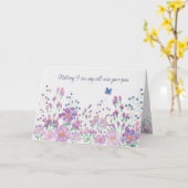 Butterfly en Floral Border Sympathienkaart Kaart (Gele Bloem)