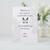 Butterfly en Flourish Reception Card Kaart (Staand voorkant)