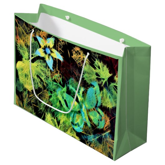 Butterfly en Flower Rodilius Gift Bag Groot Cadeauzakje (Voorkant Gekanteld)