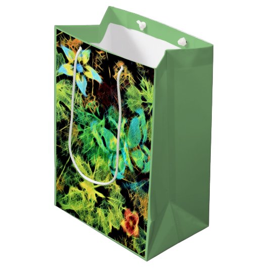 Butterfly en Flower Rodilius Gift Bag Medium Cadeauzakje (Voorkant Gekanteld)