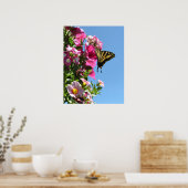 Butterfly en Flowers II Poster (Keuken)