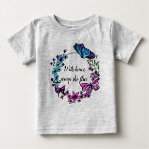 Butterfly en Flowers Wreatcustom quote