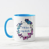 Butterfly en Flowers Wreatcustom quote and name Mok (Links)