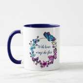 Butterfly en Flowers Wreatcustom quote and name Mok (Links)
