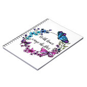 Butterfly en Flowers Wreatcustom quote Notitieboek (Linkerzijde)
