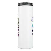 Butterfly en Flowers Wreatcustom quote of name Thermosbeker (Achterkant)