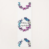 Butterfly en Flowers Wreatcustom quote of name Yogamat (Voorkant)