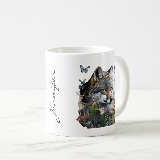 Butterfly en Fox Mok (Voorkant rechts)