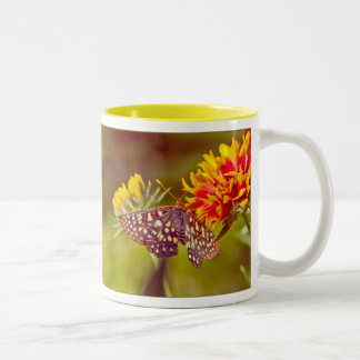 Butterfly en Gaillardia Tweekleurige Koffiemok