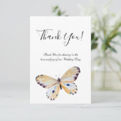 Butterfly en Greenery Flat Hartelijk dank Bedankkaart (Staand voorkant)