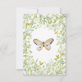 Butterfly en Greenery Flat Hartelijk dank Bedankkaart (Achterkant)
