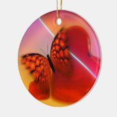 Butterfly en harten keramisch ornament (Links)