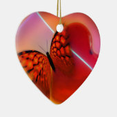 Butterfly en harten keramisch ornament (Rechts)