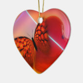 Butterfly en harten keramisch ornament (Links)
