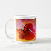 Butterfly en harten koffiemok (Links)