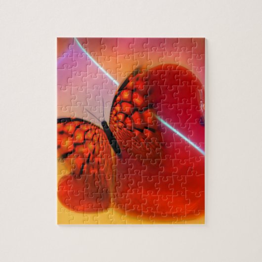 Butterfly en harten legpuzzel (Verticaal)