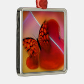 Butterfly en harten metalen ornament (Rechts)