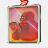 Butterfly en harten metalen ornament (Links)