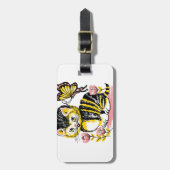 Butterfly en Kitten Bagagelabel (Voorkant verticaal)