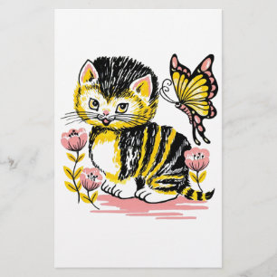 Butterfly en Kitten Briefpapier