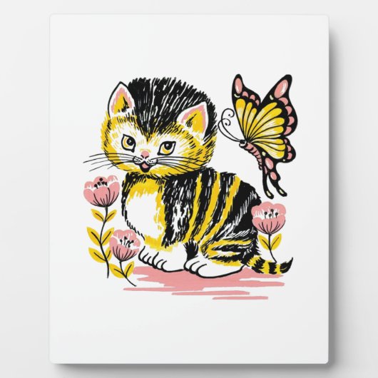 Butterfly en Kitten Fotoplaat (Voorkant)